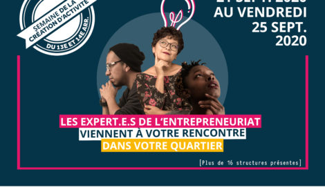 Semaine de la création d‘activité 2020 des 13ème et 14ème arrondissements de paris – du 21 au 25 septembre