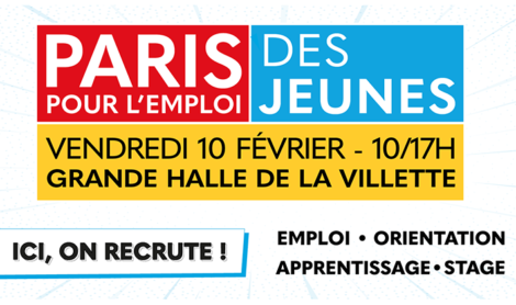 Paris Pour l’Emploi des Jeunes revient le 10 février 2023 !