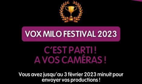 VOX Milo Festival 2023 : le festival de courts métrages réalisés par les jeunes du réseau des missions locales !