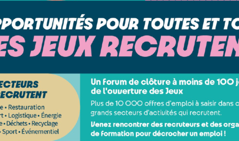 Dernière ligne droite ! Les Jeux recrutent reprennent…