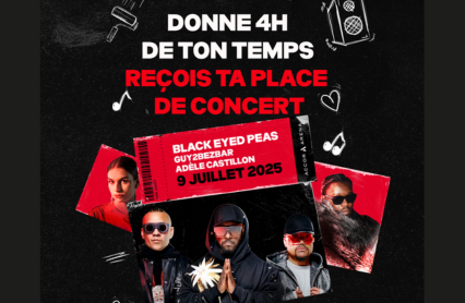 ibis RockCorps : 4h de bénévolat pour un concert exclusif avec les Black Eyed Peas, Guy2Bezbar et Adèle Castillon !